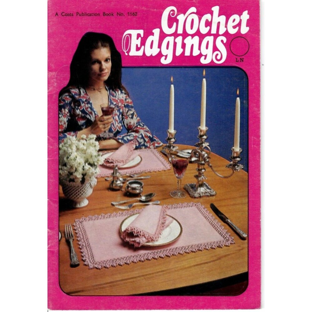 Crochet Pattern Edgings Trims 1979 UK Vintage Coats Mercer #1162